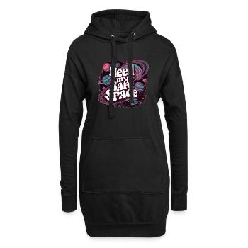 Ich brauche meinen sicheren Raum Freiraum - Hoodie-Kleid - Schwarz - Vorne