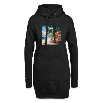 Koh Samui Thailand - Hoodie-Kleid - Schwarz - Vorne