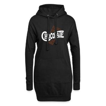 Chocolate - Cool Sweets Logo - Hoodie Dress - black - Front