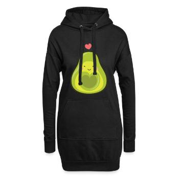 Avocado Love Couple (Part2) - Sweat-shirt à capuche long Femme - noir - Devant