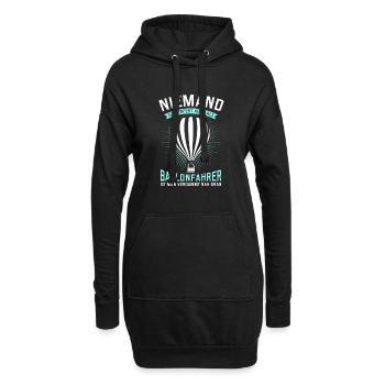 Ballonfahrt Ballonfahrer Ballonflug Ballonfahren - Hoodie-Kleid - Schwarz - Vorne