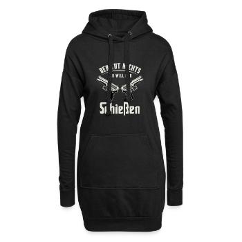 Schützenfest Schießen Schießsport Sportschütze - Hoodie-Kleid - Schwarz - Vorne