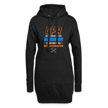 Opa Nicht Nur Der Hammer Sondern Werkzeugkasten - Hoodie-Kleid - Schwarz - Vorne