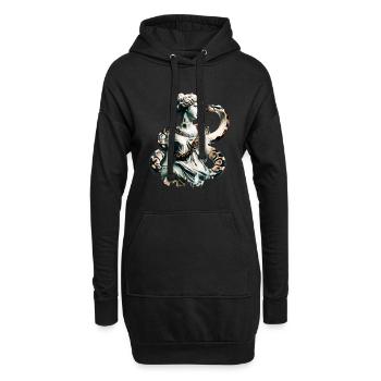 Aphrodite und Schlange mit Double Exposure Effekt - Hoodie-Kleid - Schwarz - Vorne