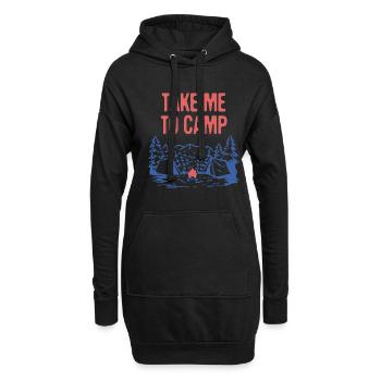 Emmenez-moi au camp vacances d’été Voyage tropical - Sweat-shirt à capuche long Femme - noir - Devant