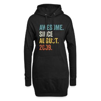 Awesome Since August 2009 13e anniversaire - Sweat-shirt à capuche long Femme - noir - Devant