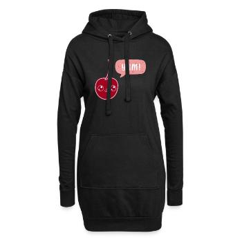Yummy Cherry - Hoodie-Kleid - Schwarz - Vorne