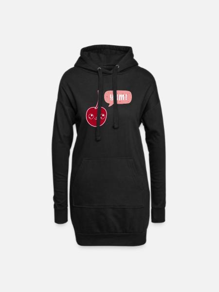 Yummy Cherry - Hoodie-Kleid - Schwarz