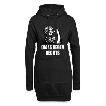 Omas gegen rechts - Hoodie-Kleid - Schwarz - Vorne