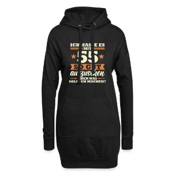 55 Jahre Spruch lustig 55 Geburtstag Geschenk - Hoodie-Kleid - Schwarz - Vorne
