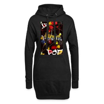 Paris Graf Street Art - Sweat-shirt à capuche long Femme - noir - Devant