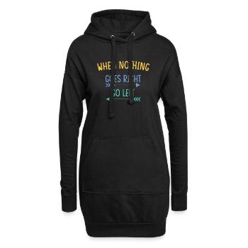 quand rien ne va à droite aller à gauche - Sweat-shirt à capuche long Femme - noir - Devant