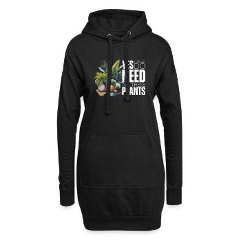 Oui, j’ai vraiment besoin de toutes ces plantes - Sweat-shirt à capuche long Femme - noir - Devant