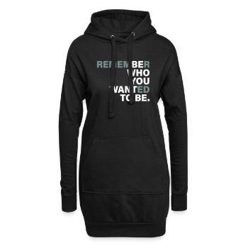Soyez qui vous voulez être - Sweat-shirt à capuche long Femme - noir - Devant