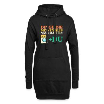 Dinge Die Meinen Slip Nass Machen - Hoodie-Kleid - Schwarz - Vorne