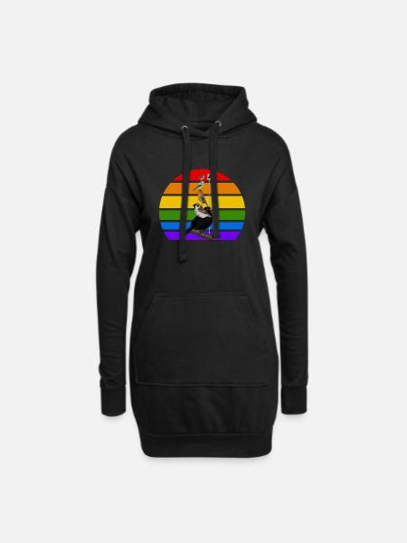Singvögel Vogel Regenbogen Vielfalt Gartenvogel - Hoodie-Kleid - Schwarz