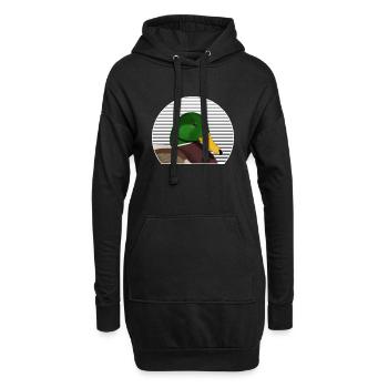 Stockente Vogel Vogelfreund Vogelbeobachter - Hoodie-Kleid - Schwarz - Vorne