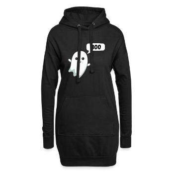 Witziges kleiner Geist Geister Halloween Spuk - Hoodie-Kleid - Schwarz - Vorne