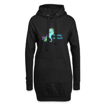 finally swimmer, swwimmer,seepferdchen - Hoodie-Kleid - Schwarz - Vorne