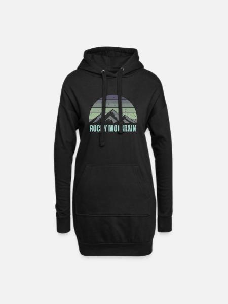 Rocky Mountain - Hoodie-Kleid - Schwarz