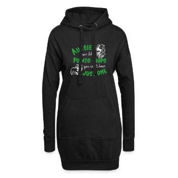Les Australiens sont comme des croustilles - vertes - Sweat-shirt à capuche long Femme - noir - Devant