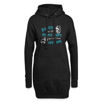 Les Australiens sont comme des croustilles - turquoise - Sweat-shirt à capuche long Femme - noir - Devant