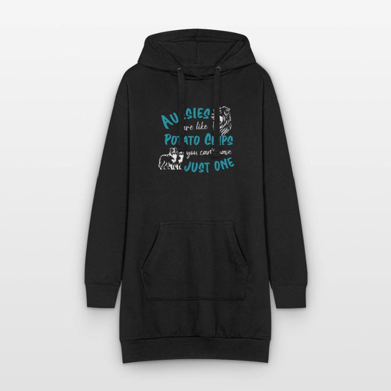 Les Australiens sont comme des croustilles - turquoise Sweat-shirt à capuche long Femme