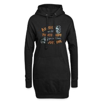 Les Australiens sont comme des croustilles - de l’or - Sweat-shirt à capuche long Femme - noir - Devant