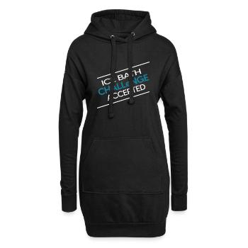 Bain de glace Les nageurs hivernaux « défi bain de glace » - Sweat-shirt à capuche long Femme - noir - Devant