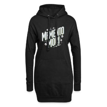 Memento mori - Sweat-shirt à capuche long Femme - noir - Devant