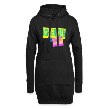 Ich erzieh das schon Erzieher Mama Papa Motiv - Hoodie-Kleid - Schwarz - Vorne