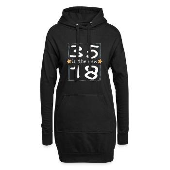 35 est la nouvelle police 18 pour enfants - Sweat-shirt à capuche long Femme - noir - Devant