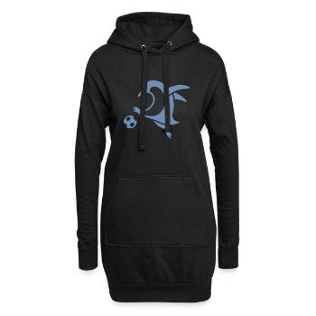 Pingouin Footballeur Silhouette Minimaliste - Sweat-shirt à capuche long Femme - noir - Devant