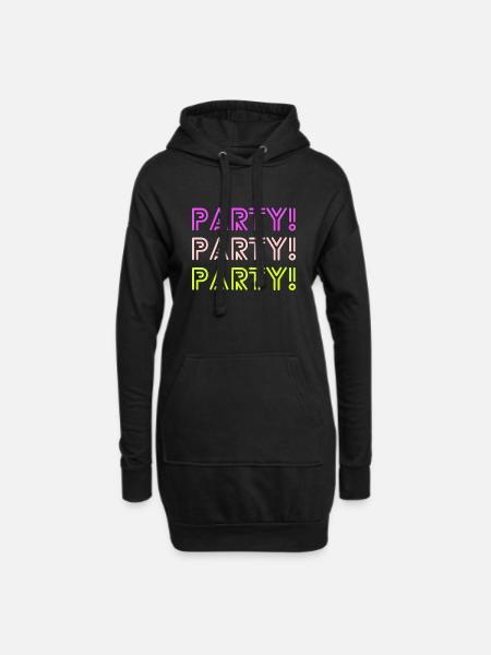 Partei! Partei! Partei! - Hoodie-Kleid - Schwarz