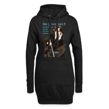 Oscar Wilde - Hoodie-Kleid - Schwarz - Vorne