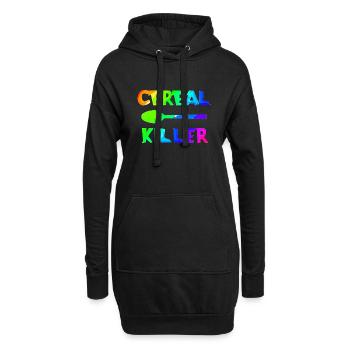 Cereal Killer | Müsli | Cerealien | Frühstück | Ge - Hoodie-Kleid - Schwarz - Vorne