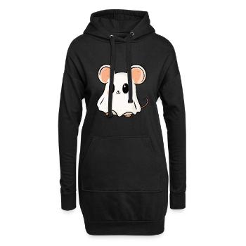 Maus Halloween Lustig Geist - Hoodie-Kleid - Schwarz - Vorne