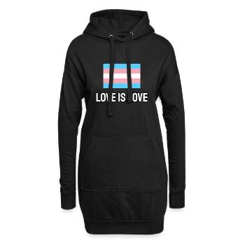 Trans-Liebe ist Liebe - Hoodie-Kleid - Schwarz - Vorne