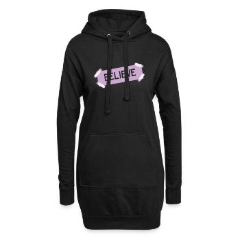 Croire - Sweat-shirt à capuche long Femme - noir - Devant