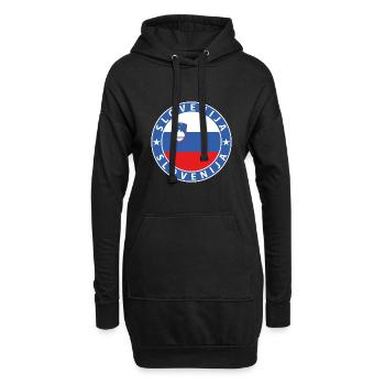 Slovénie - Sweat-shirt à capuche long Femme - noir - Devant