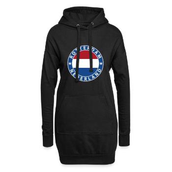 Rotterdam - Hoodie-Kleid - Schwarz - Vorne