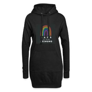 Regenbogen Hass ist keine Meinung BDG - Hoodie-Kleid - Schwarz - Vorne