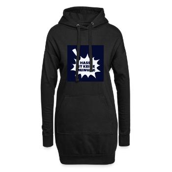 Hass ist keine Meinung Sprechblase BS - Hoodie-Kleid - Schwarz - Vorne