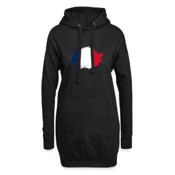 Franzosen Französisch Frankreich - Hoodie-Kleid - Schwarz - Vorne