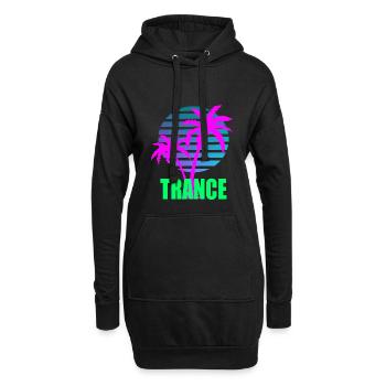 Trance - Hoodie-Kleid - Schwarz - Vorne