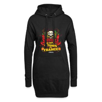 Scoville Is Not A Town In France - Hoodie-Kleid - Schwarz - Vorne