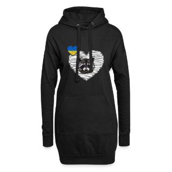 UKRAINE Cherson waschbär "the cherson raccoon" - Hoodie-Kleid - Schwarz - Vorne