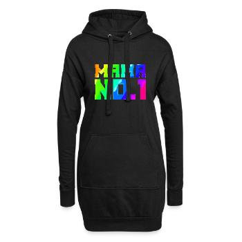 Mama No.1 | Mutter | Mama | Eltern | Frau - Hoodie-Kleid - Schwarz - Vorne