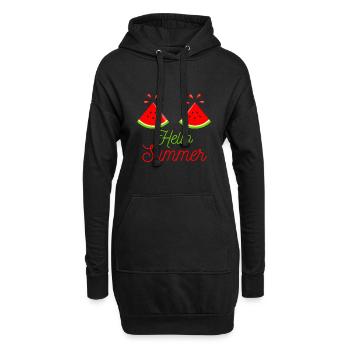 Hello Summer Watermelon - Hoodie-Kleid - Schwarz - Vorne