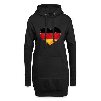 DEUTSCHLAND HERZ DEUTSCHLANDFAHNE DEUTSCHLAND - Hoodie-Kleid - Schwarz - Vorne